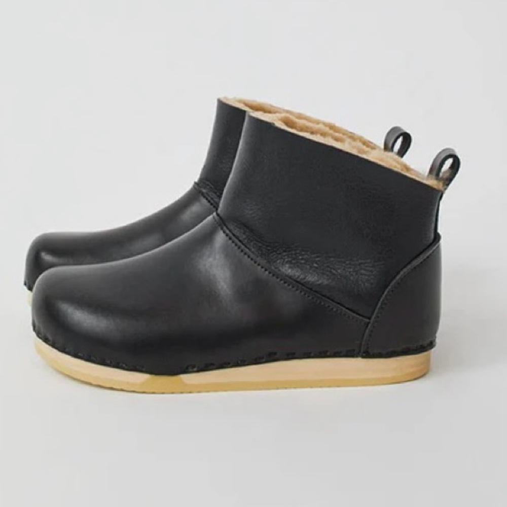 No. 6 Low Shearling Clog Boot Java Dark Brown - image 2